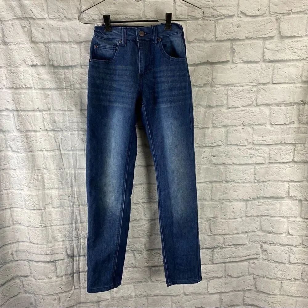Lee cotton blend skinny fit straight leg boys jeans washed look sz 14